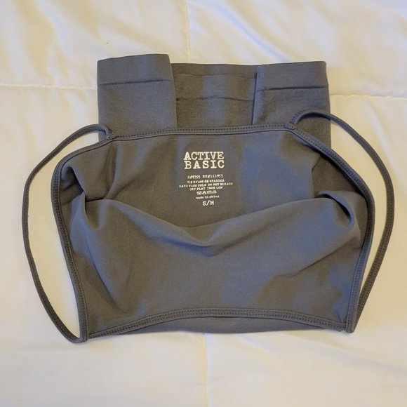 Active Basic gray spaghetti strap cami stretchy tank top sz: S - Picture 5 of 6